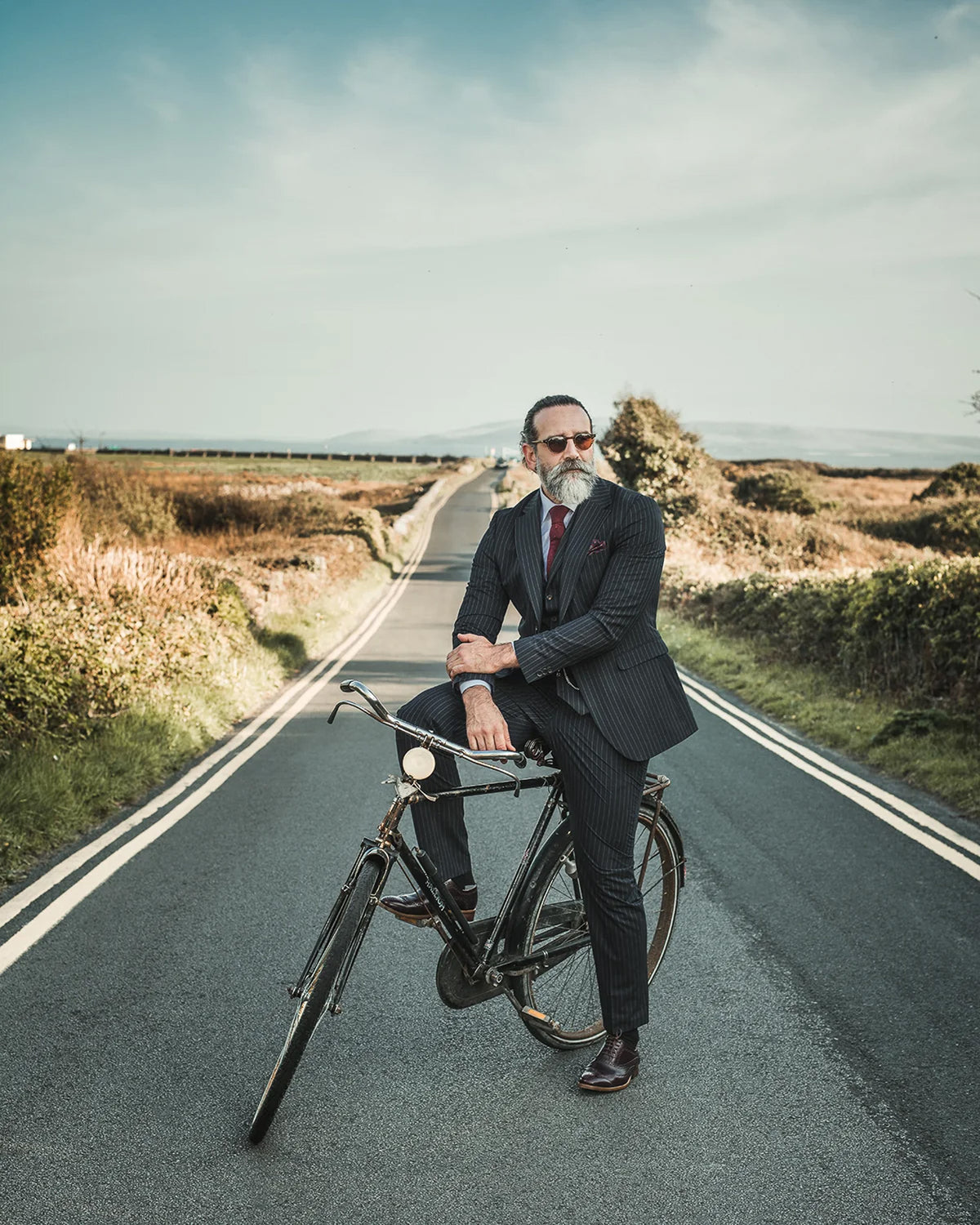 Flann: Navy Stripe 3-Pc Suit