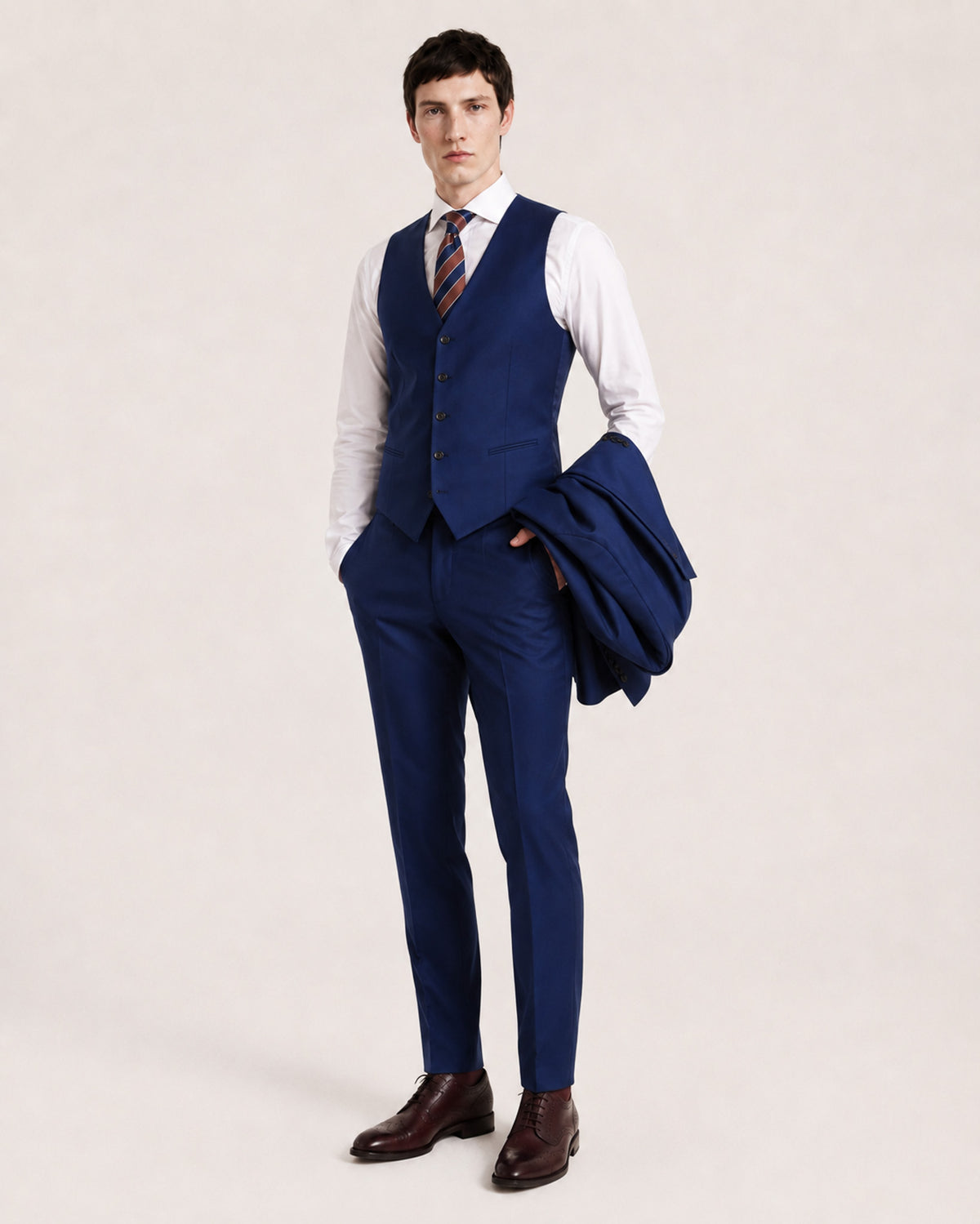 Swift: Plain Navy 3-Pc Suit