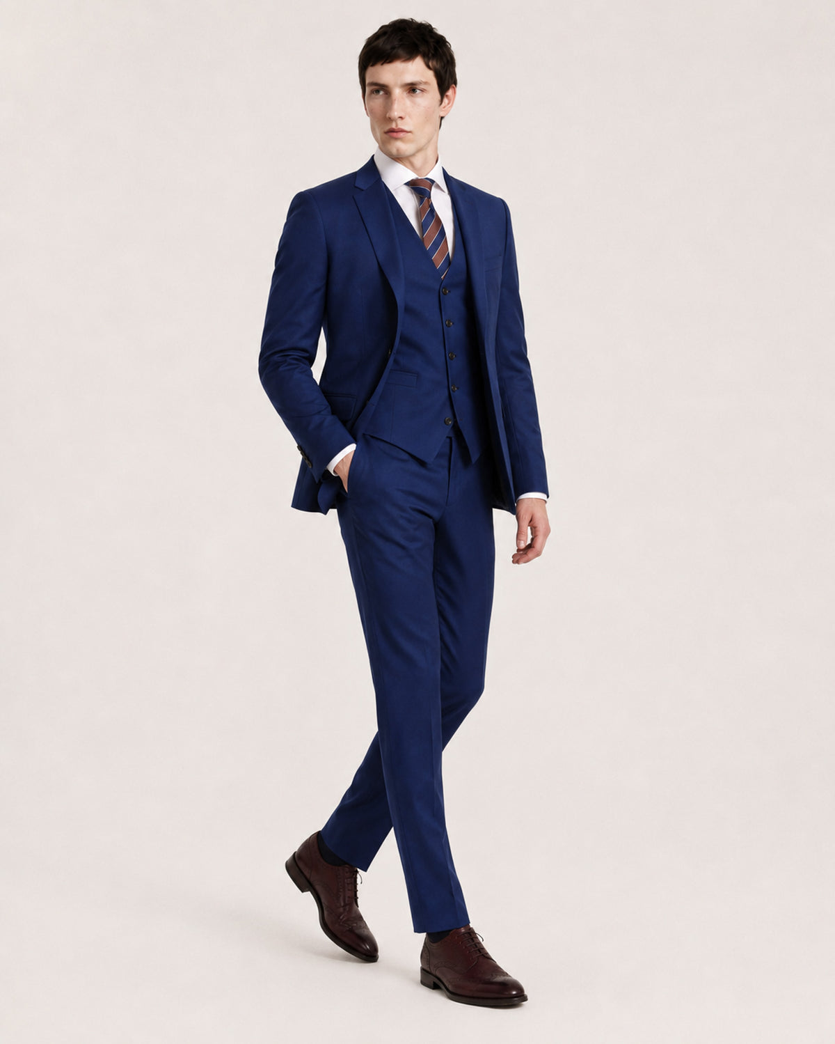 Swift: Plain Navy 3-Pc Suit