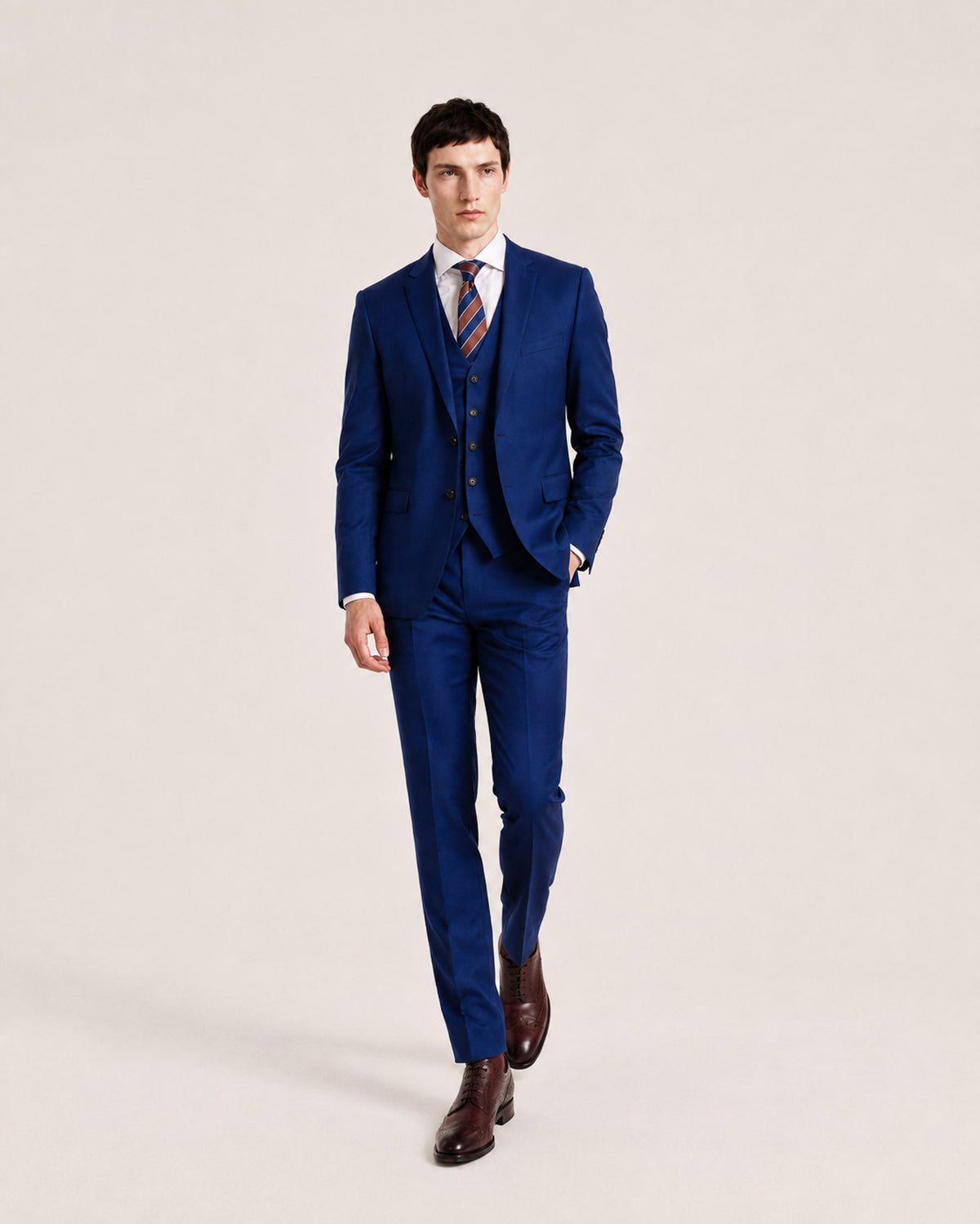 Swift: Plain Navy 3-Pc Suit
