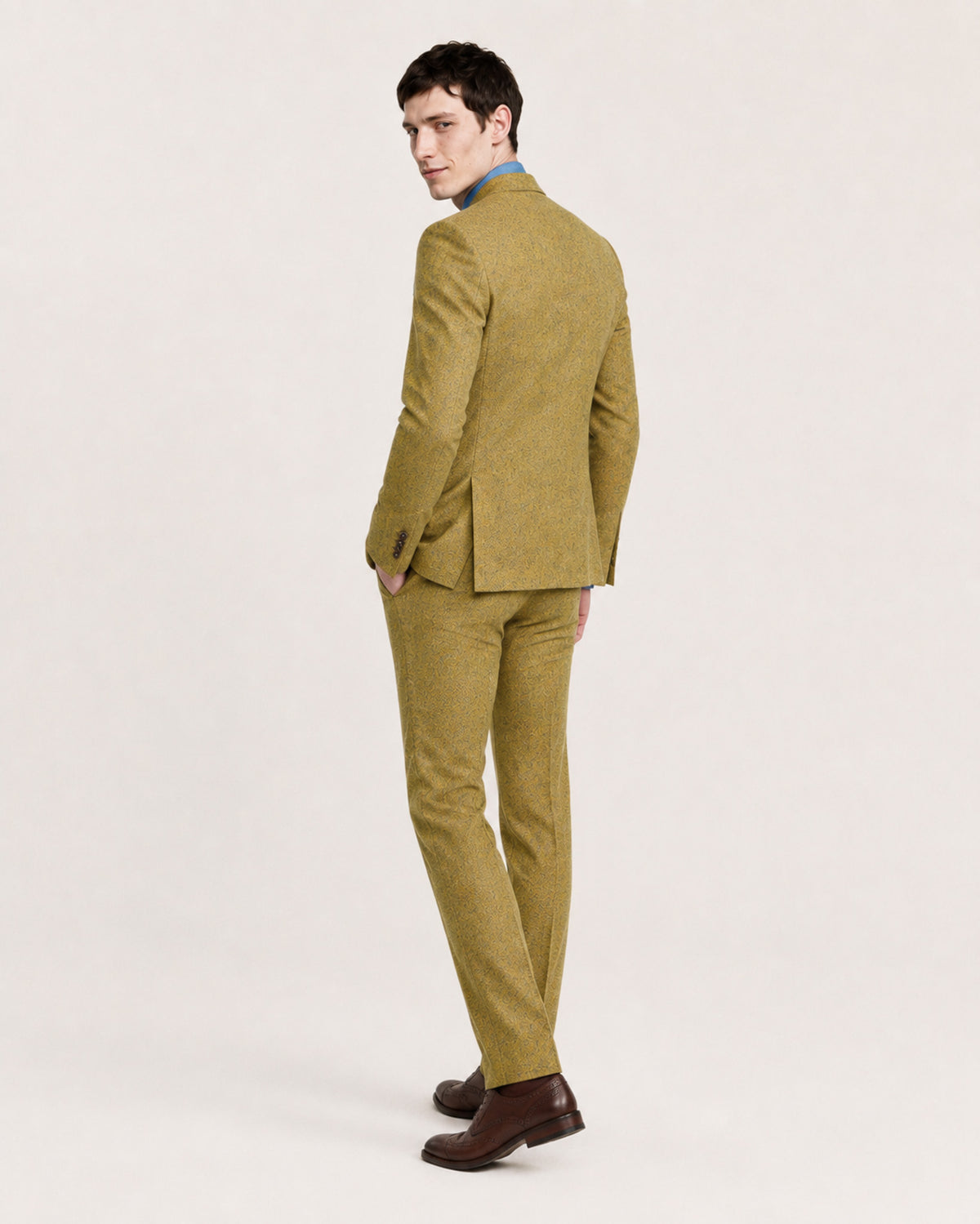 Wilde: Mustard Yellow Tweed 2-Pc Suit