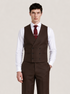 Binn Chorr: Plain Brown Double-breasted Waistcoat