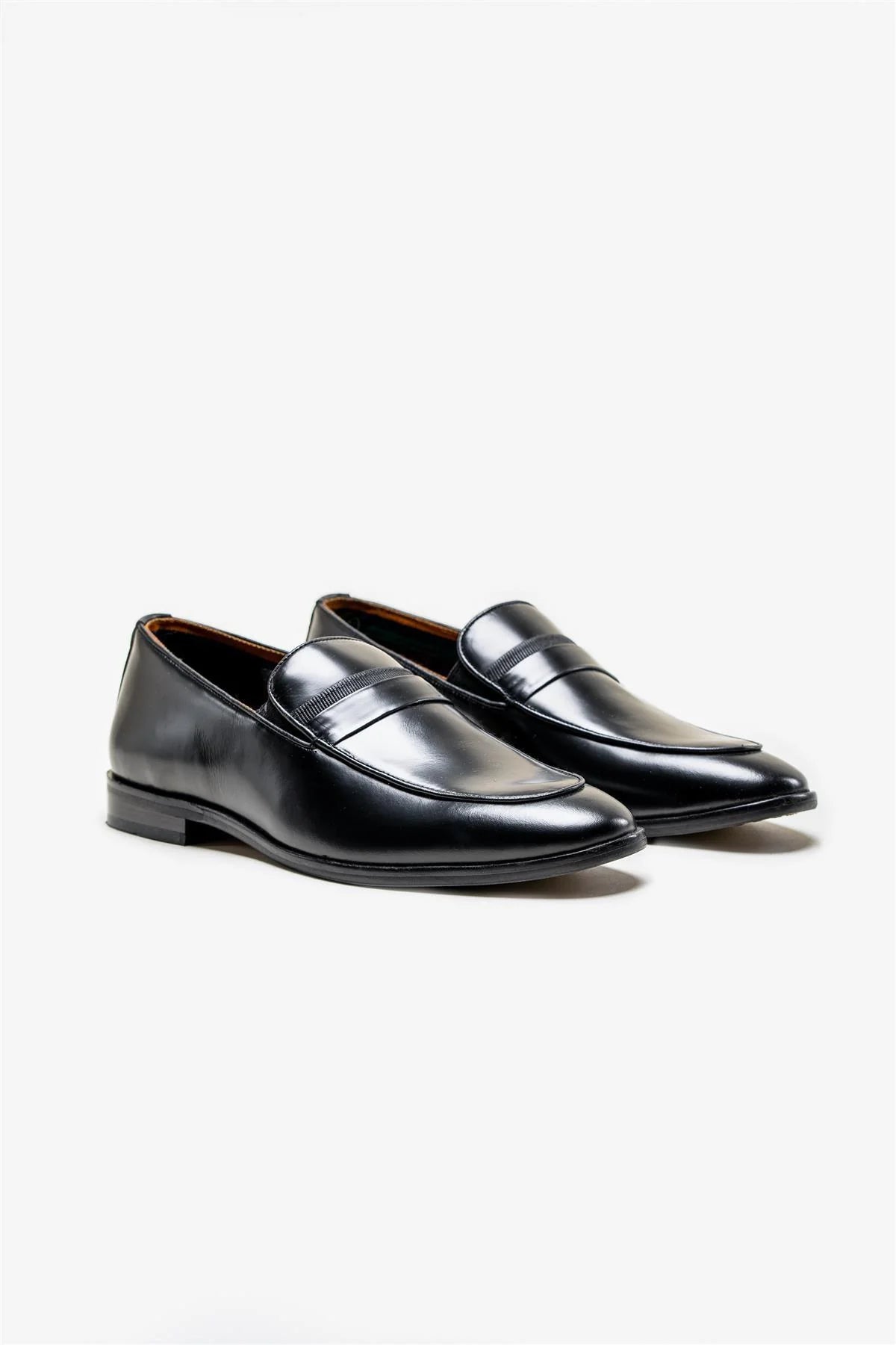 Reno: Black Leather Loafers