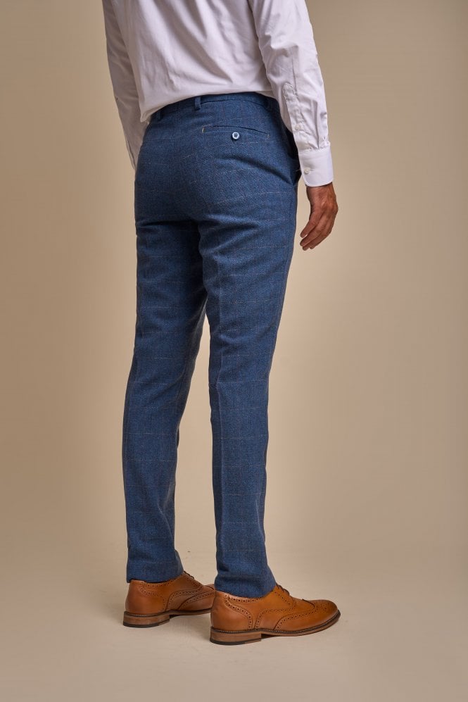 Carnegie Blue Tweed Trousers