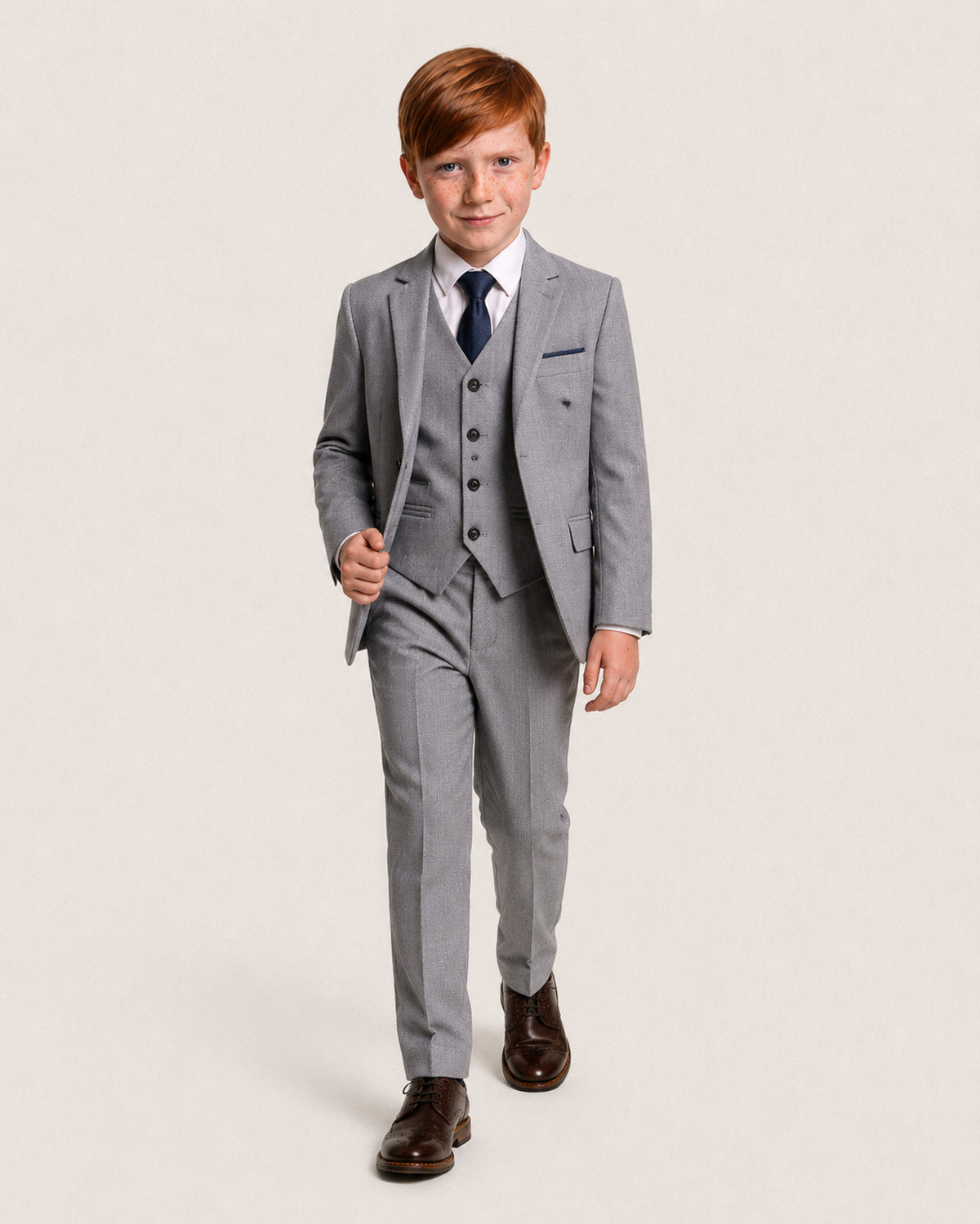 Reegan Boys: Grey 3-Pc Suit