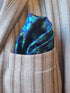 Navy & Green Shamrock Pocket Square