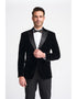 Rosa: Black Velvet 2-Pc Tux Suit