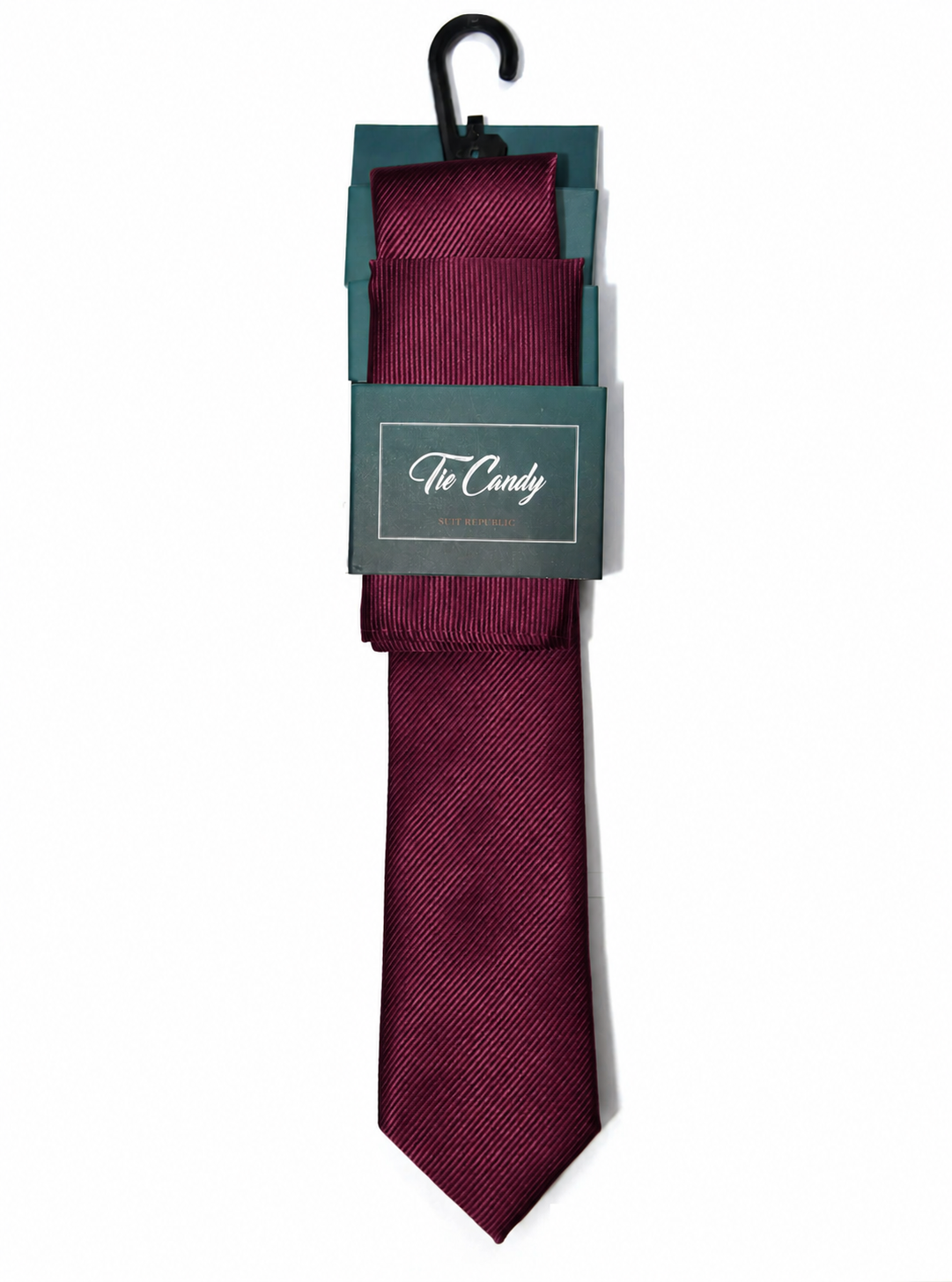 Wine Rib Tie & Pocket Square Set