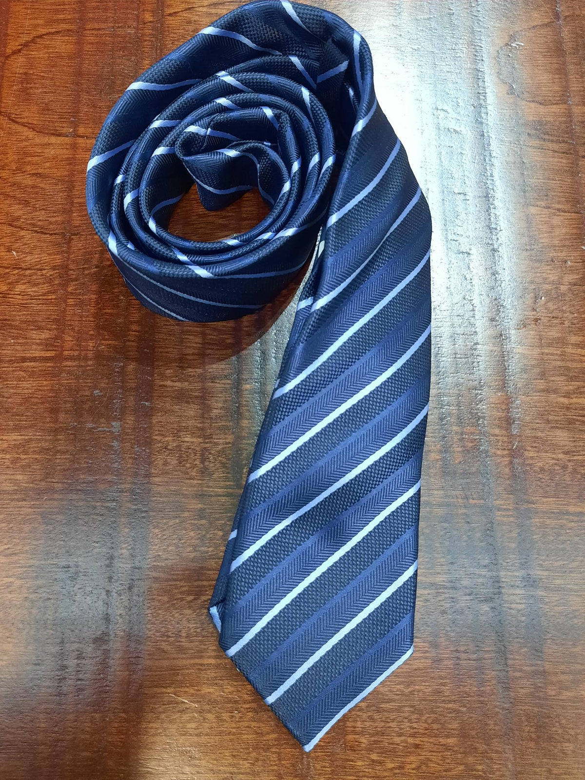Navy Striped Tie