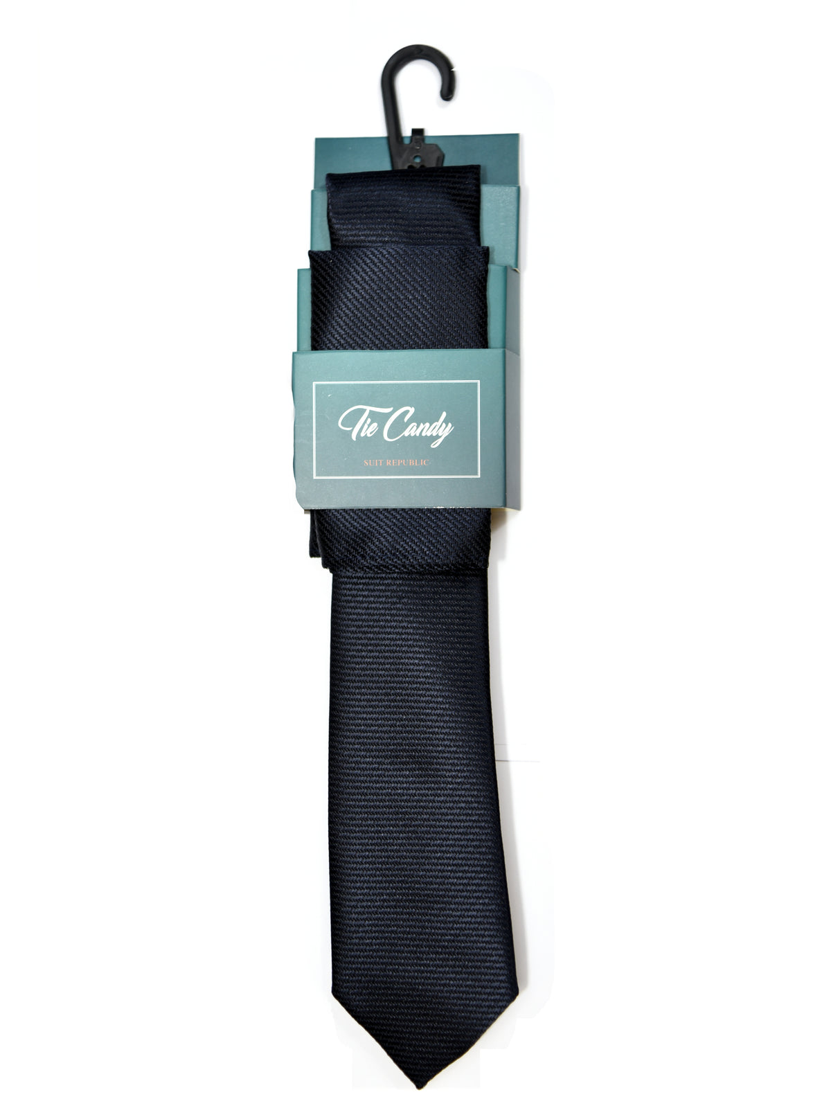 Boys Navy Tie & Pocket Square Set