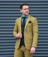 Wilde: Mustard Yellow & Navy Tweed 3-Pc Suit