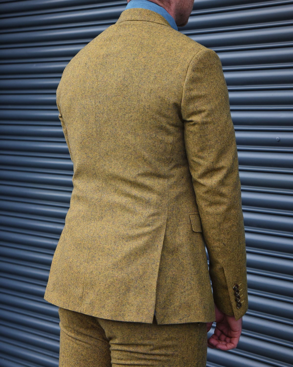Wilde: Mustard Yellow Tweed 2-Pc Suit