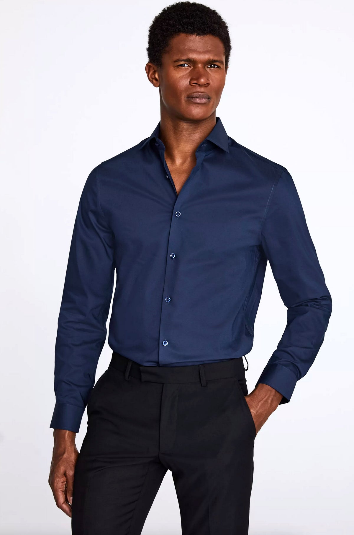 Digo Navy Slim Fit Shirt