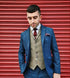 Carnegie Contrasting: Blue/Sage Tweed 3-Pc Suit