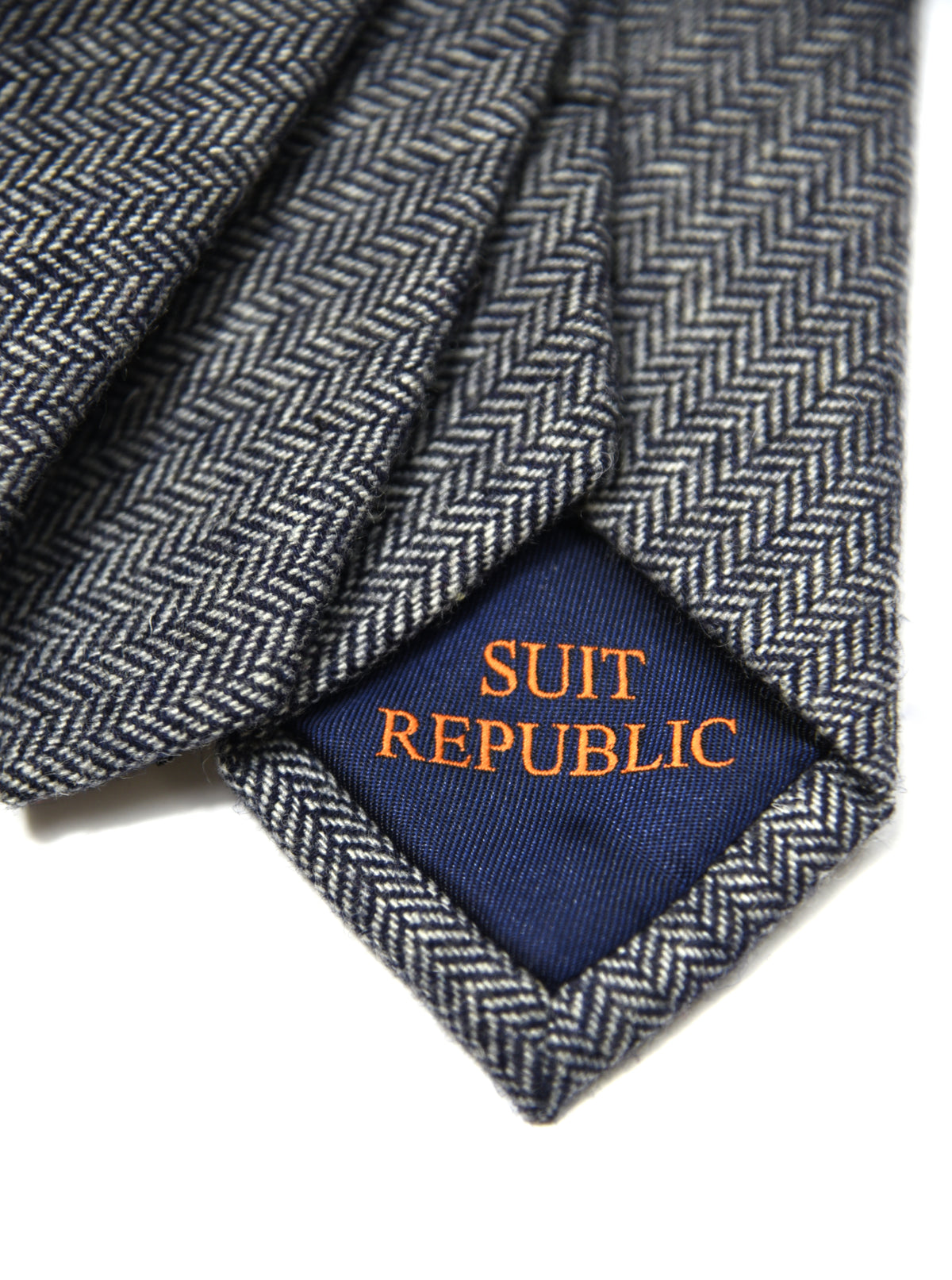 Navy Tweed Tie & Pocket Square Set