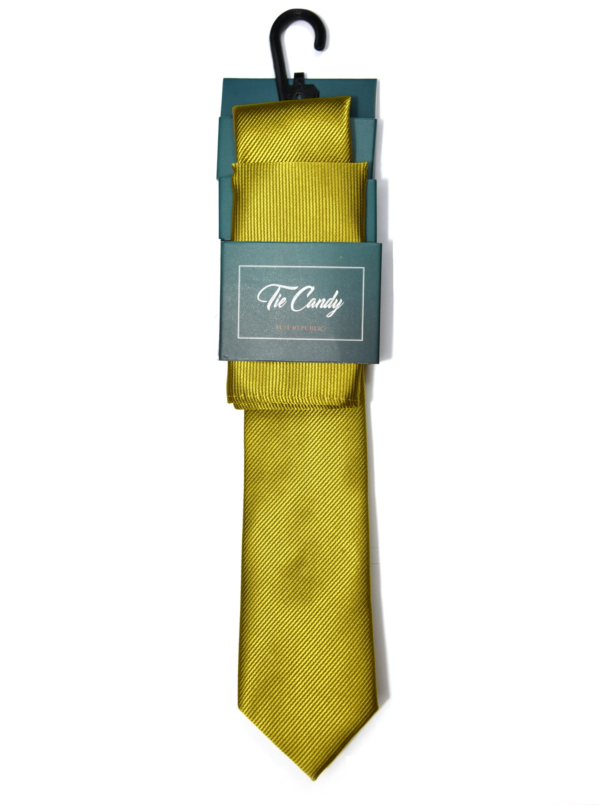 Gold Rib Tie & Pocket Square Set