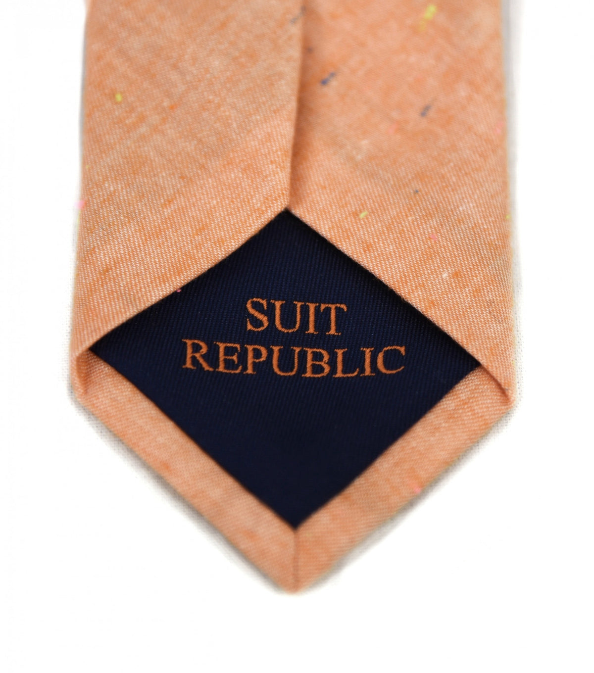 Coral Cotton Tie & Pocket Square Set