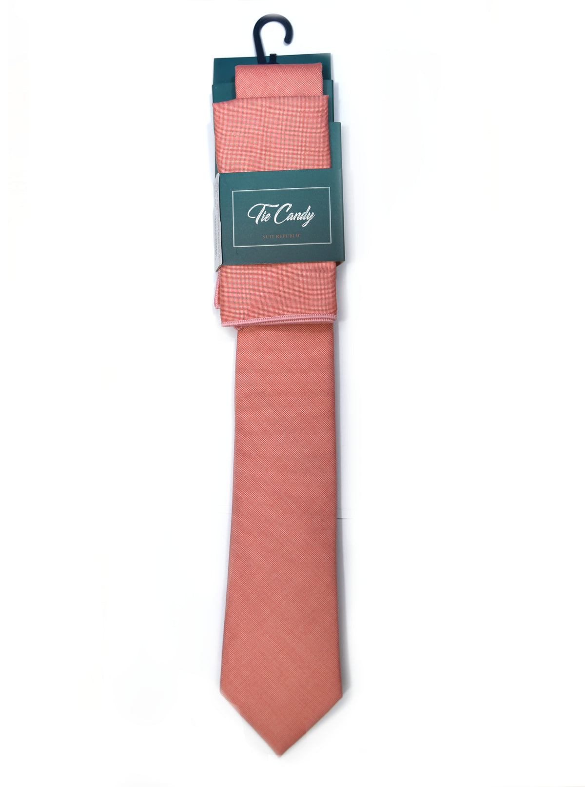 Dusty Pink Cotton Tie & Pocket Square Set