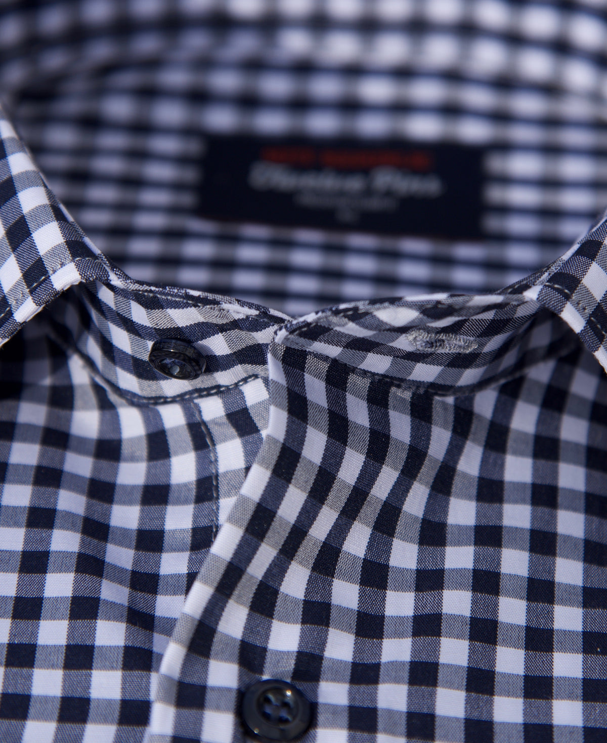 Gingham: Navy Slim Fit Shirt