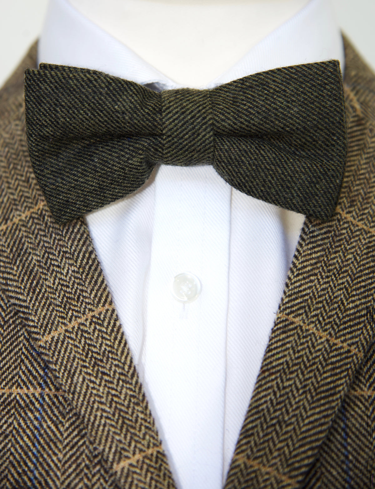 Green Wool Bow Tie
