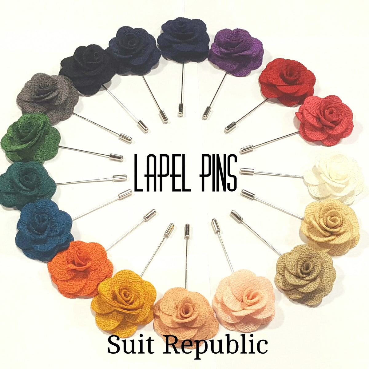 Navy Lapel Flower