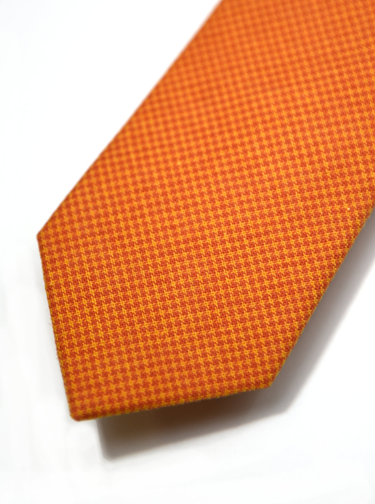 Orange Cotton Tie & Pocket Square Set