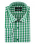 Makrom: Green & White Slim Fit Shirt