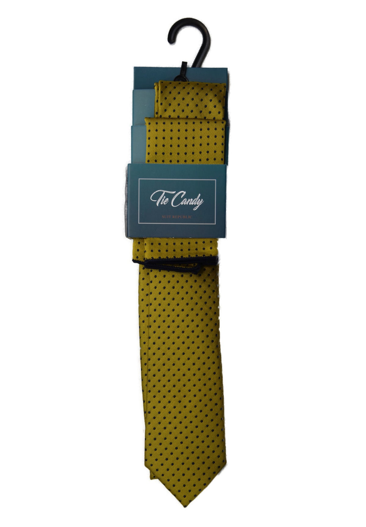 Boys Yellow Spots Tie & Pocket Square Set